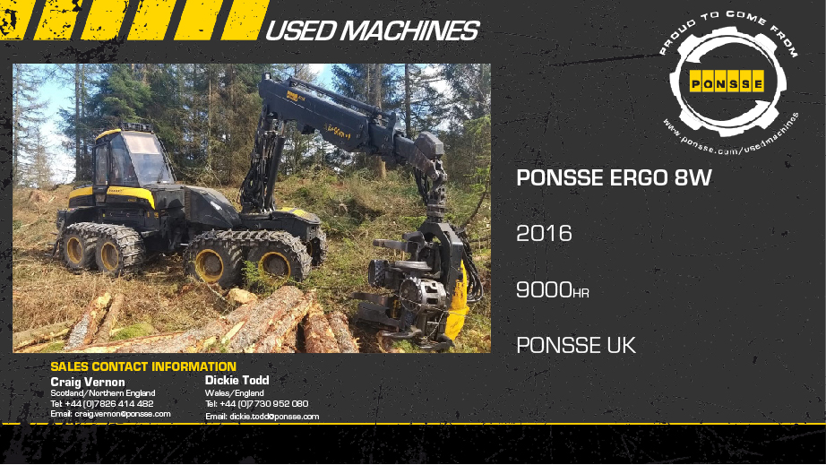 Latest Forestry Equipment for sale - Ponsse Ergo 8W