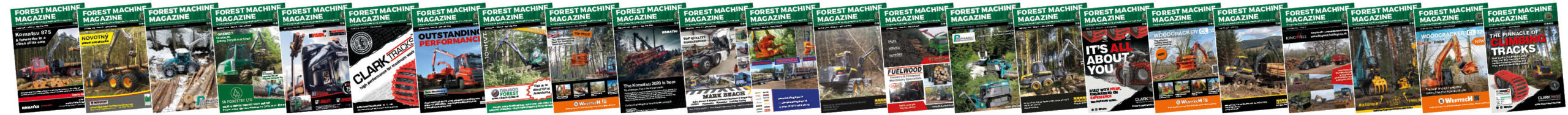 Forest Machine Magazine Front Covers Banner