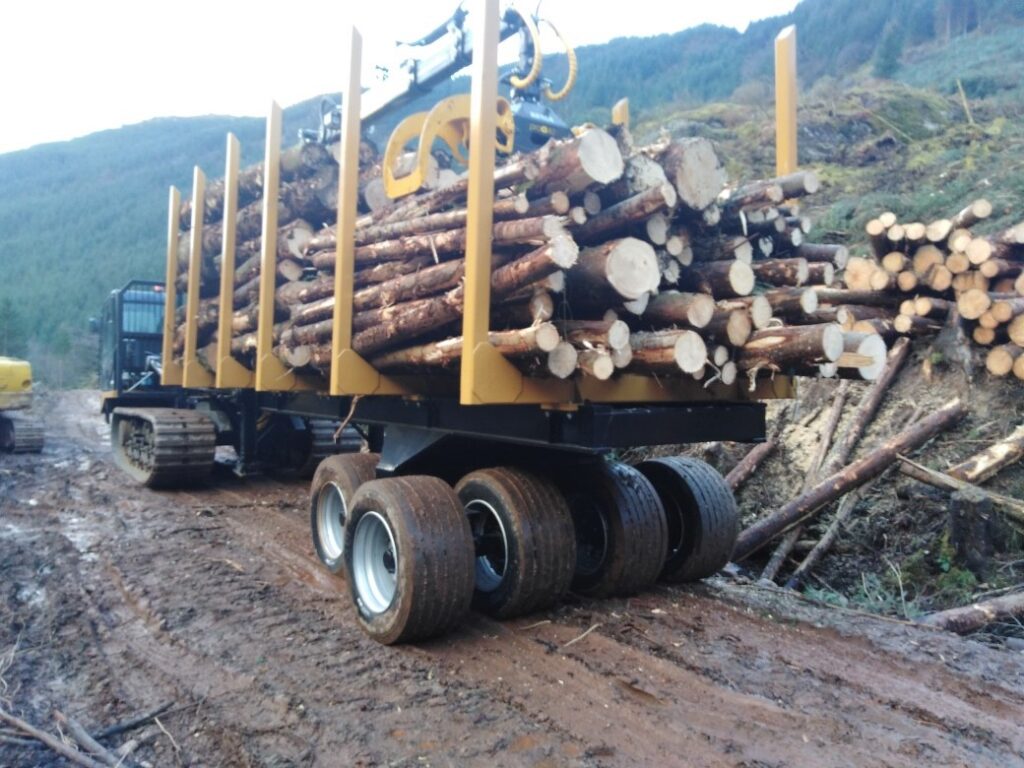 Converted Morooka MST2200 for hauling timber.