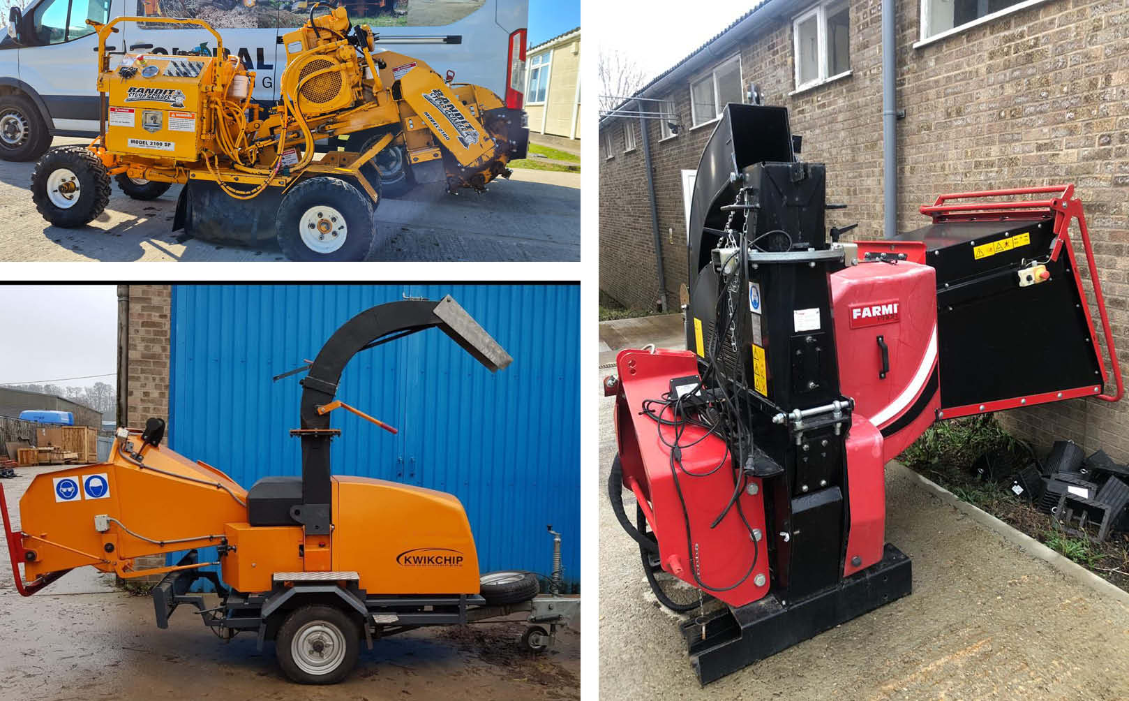 Chippers and Stump Grinder For Sale