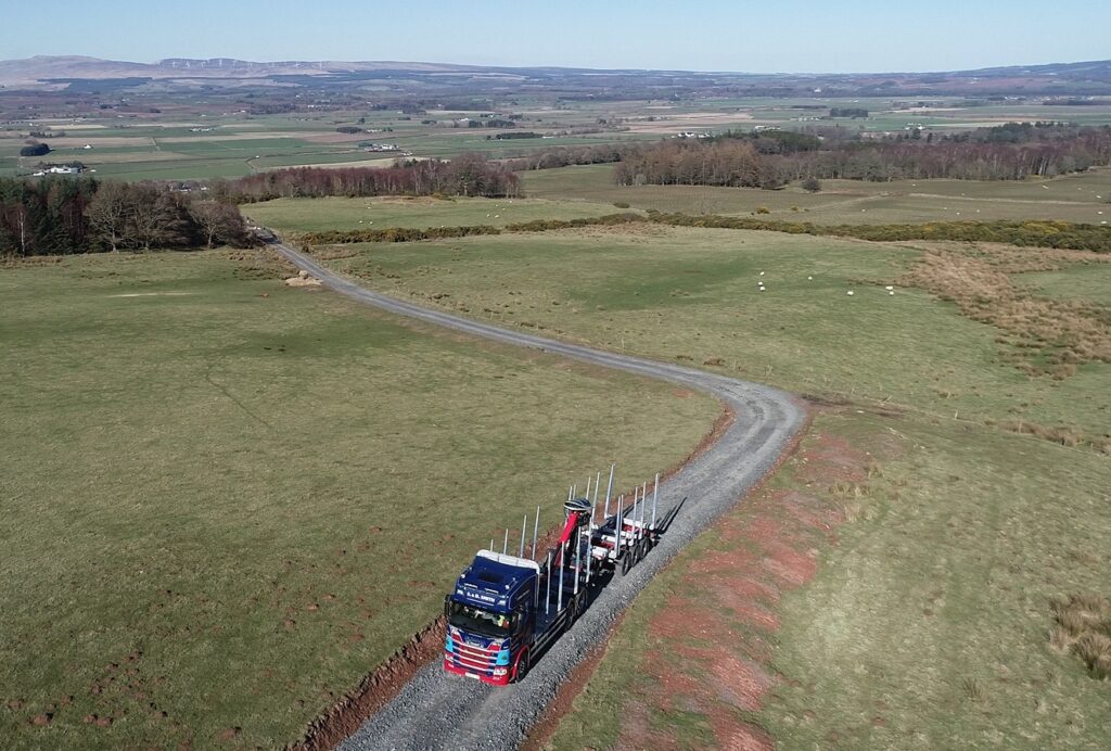 Aerial view of Scania R590