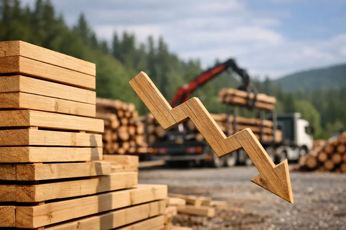Timber prices falling